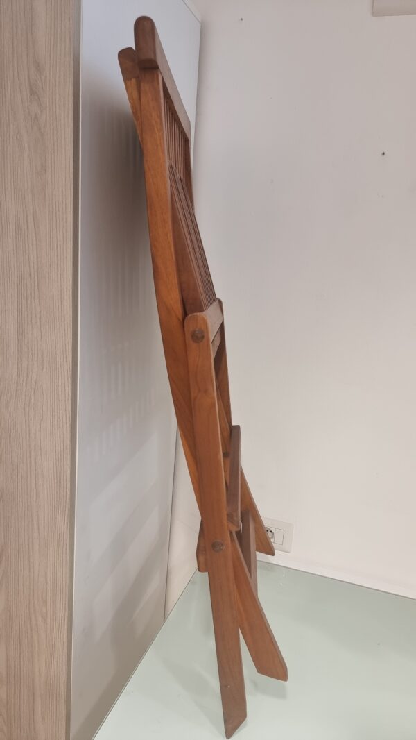 Gruppo 6 sedie apri/chiudi Teak - immagine 2