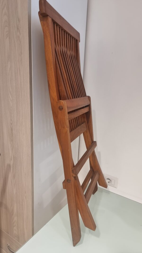 Gruppo 6 sedie apri/chiudi Teak - immagine 6